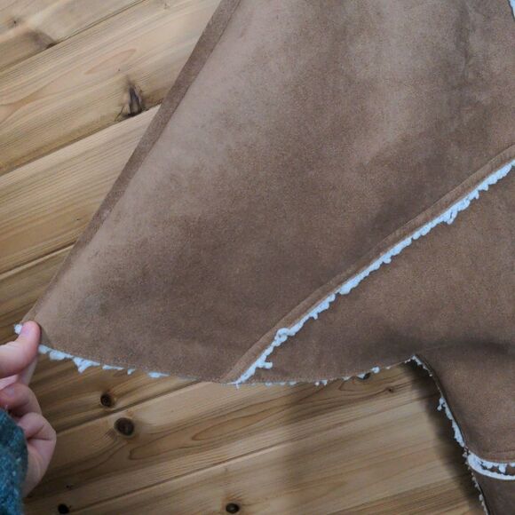 Chico's Jacket Women's S/M Tan Faux Suede Sherpa Logan Jacket 0/1 - Picture 3 of 12